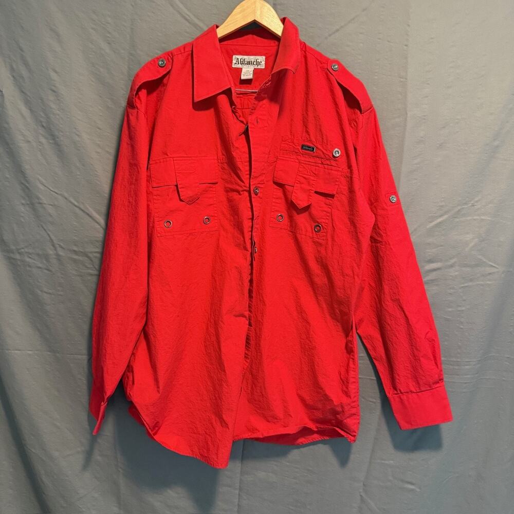 Avalanche Red Utility Button Up Shirt 3XL